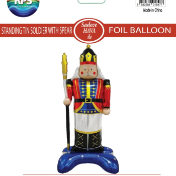 Ayaklı Mızraklı Kurşun Asker Folyo Balon 8477 120X60CM Ayaklı Mızraklı Kurşun Asker Folyo Balon 8477 120X60CM