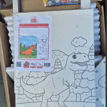 NUMARALI BASKILI DESENLİ BOYALI FIRÇALI TUVAL SETİ 30x40