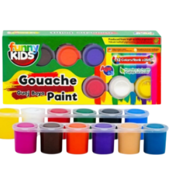 FUNNY KİDS 5684 GUAJ BOYA 25ML 12Lİ FUNNY KİDS 5684 GUAJ BOYA 25ML 12Lİ