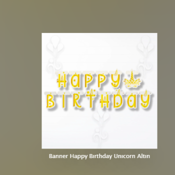 Banner Happy Bırthday Unıcorn Altın Banner Happy Bırthday Unıcorn Altın