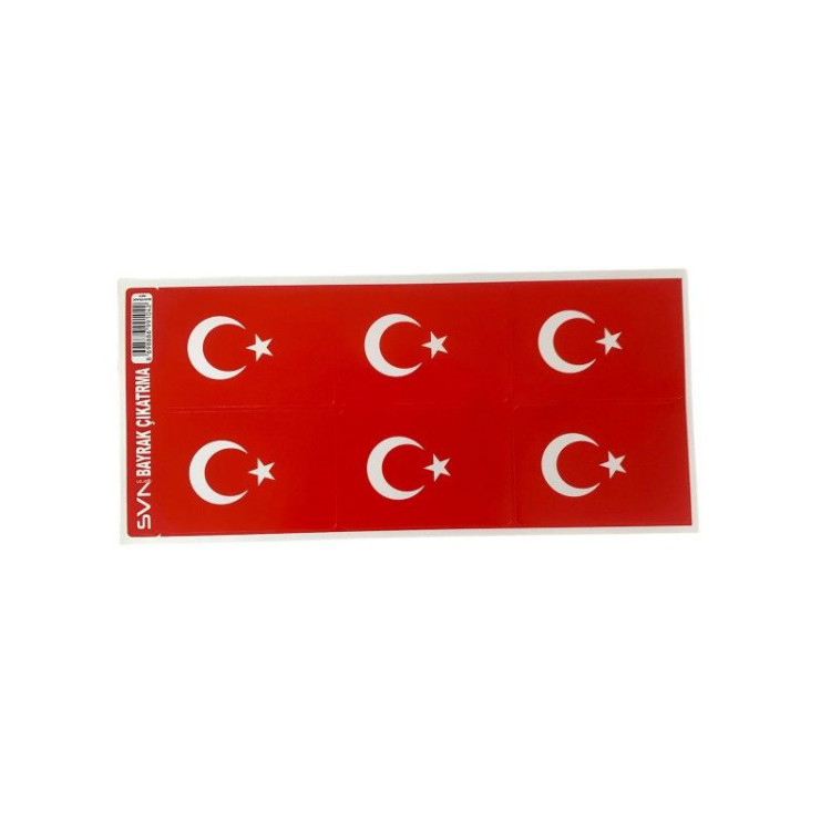 SVN-807 6'LI BAYRAK STİCKER 20'Lİ PAKET