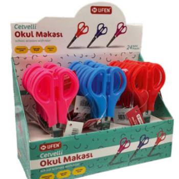 UFEN CETVELLİ OKUL MAKASI 24LÜ UFEN CETVELLİ OKUL MAKASI 24LÜ