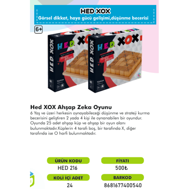 HED XOX AHŞAP ZEKA OYUNU