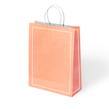 25x12x31 Büküm Saplı Poşet -Makaron Turuncu- 25x12x31 Büküm Saplı Poşet -Makaron Turuncu-