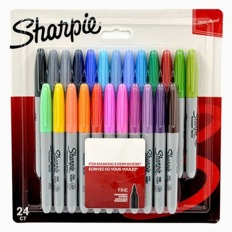 Sharpie Permanent Marker Kalem Fine Uç 24 Renk Set