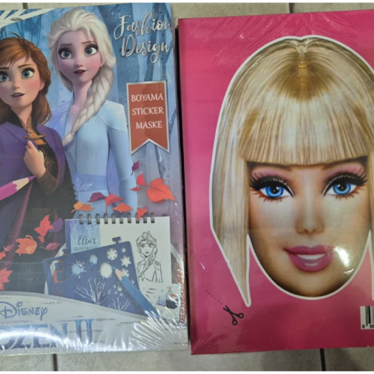 STİCKERLI KARAKTERLİ İNCE BOYAMA KİTABI KIZ *20