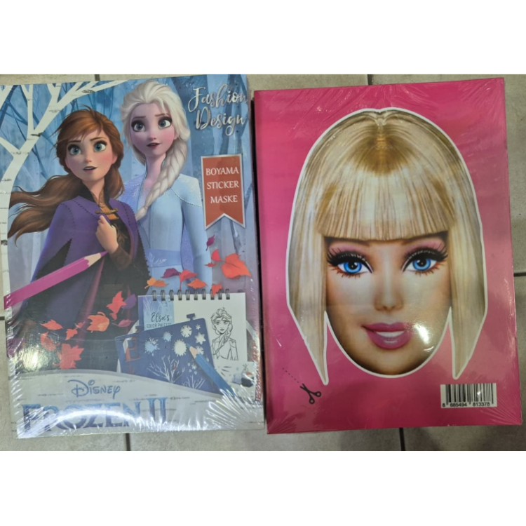 STİCKERLI KARAKTERLİ İNCE BOYAMA KİTABI KIZ *20