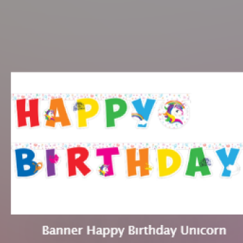 Banner Happy Bırthday Unıcorn Banner Happy Bırthday Unıcorn