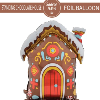 Ayaklı Çikolata Evi Folyo Balon 8262 100X73CM Ayaklı Çikolata Evi Folyo Balon 8262 100X73CM