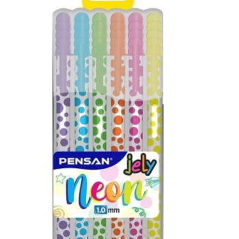 PENSAN 2801 JELY NEON JEL KALEM 6RENK 12'Lİ PENSAN 2801 JELY NEON JEL KALEM 6RENK 12'Lİ