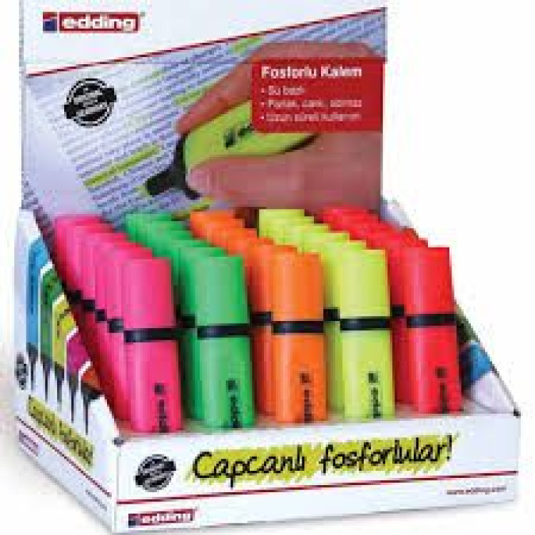 EDDİNG 344 FOSFORLU KALEM 30LU