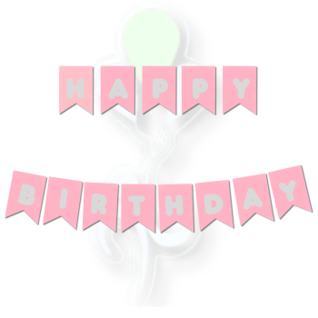 Banner Pembe-Gümüş Happy Bırthday Banner Pembe-Gümüş Happy Bırthday