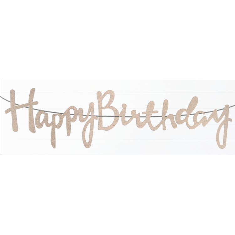 Banner Kaligrafi Happy Bırthday Kraft