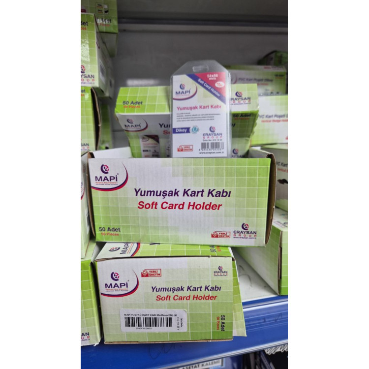 MAPİ KART KABI YUMUŞAK 86X545MM YATAY 50Lİ 9101955Y