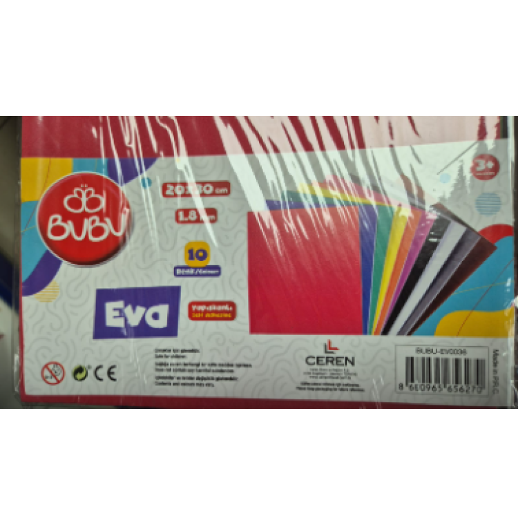 BUBU-EV0036 EVA DÜZ YAPIŞKANLI 20X30 10LU