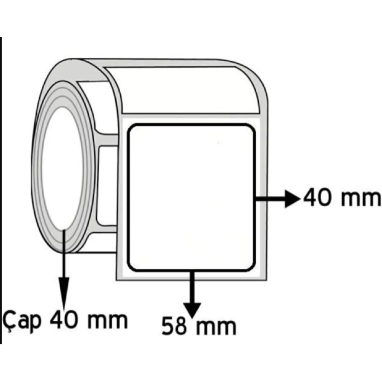 TERAZİ ETİKETİ 40X58 500 SARIM TERMAL RULO