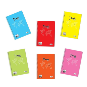 DAZZLE A5 PP KAPAK SPİRALLİ 96 YP. ÇİZGİLİ 12Lİ