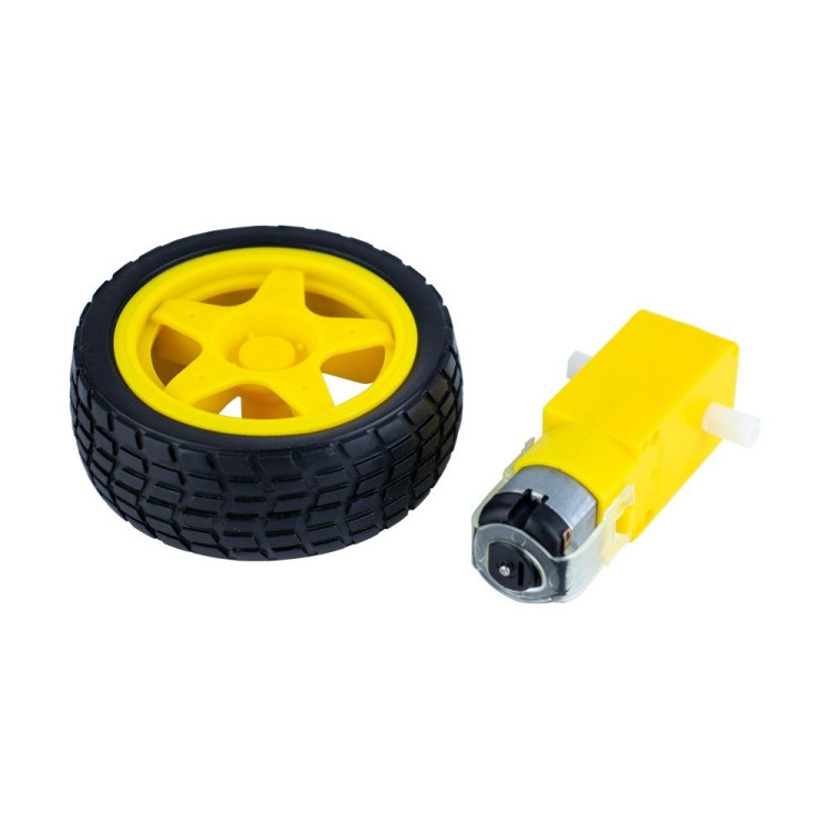 Çift Eksenli Dişli Motor + Tekerlek