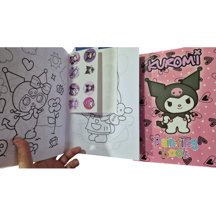 KUROMİ BOYAMA KİTABI STİCKERLI 17X28CM 16SYF