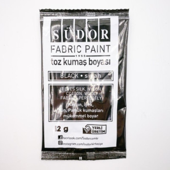 SÜDOR KB10 TOZ KUMAŞ BOYASI 12'Lİ SİYAH SÜDOR KB10 TOZ KUMAŞ BOYASI 12'Lİ SİYAH