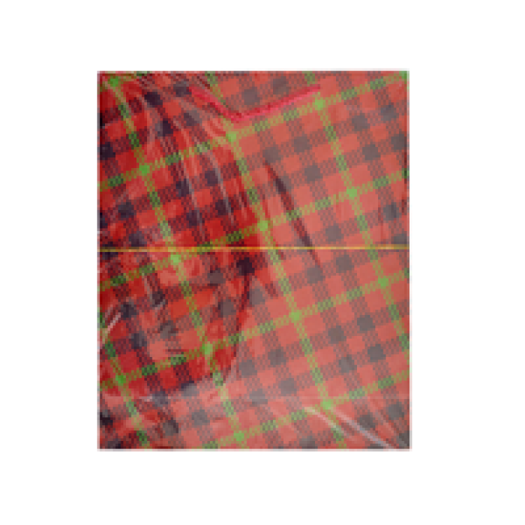 25x30x9 Desenli Karton Çanta 10lu -Ekose 3-