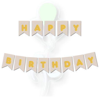 Banner Deniz Kumu-Altın Happy Bırthday Banner Deniz Kumu-Altın Happy Bırthday