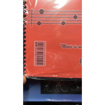 MÜZİK DEFTERİ A4 BÜYÜK SPİRALLİ PP KAPAK 40YP. (BOX12) *DF MÜZİK DEFTERİ A4 BÜYÜK SPİRALLİ PP KAPAK 40YP. (BOX12) *DF