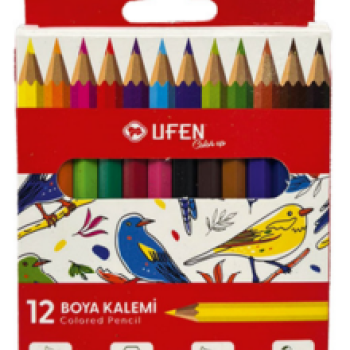 UFEN 12 RENK TAM BOY KURU BOYA KALEMİ UFEN 12 RENK TAM BOY KURU BOYA KALEMİ