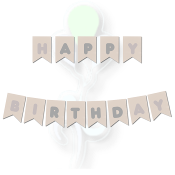 Banner Deniz Kumu-Gümüş Happy Bırthday Banner Deniz Kumu-Gümüş Happy Bırthday