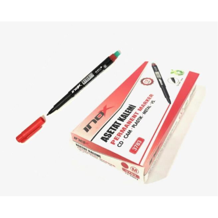 İNOX 3783 CD KALEMİ KIRMIZI -M-12Lİ