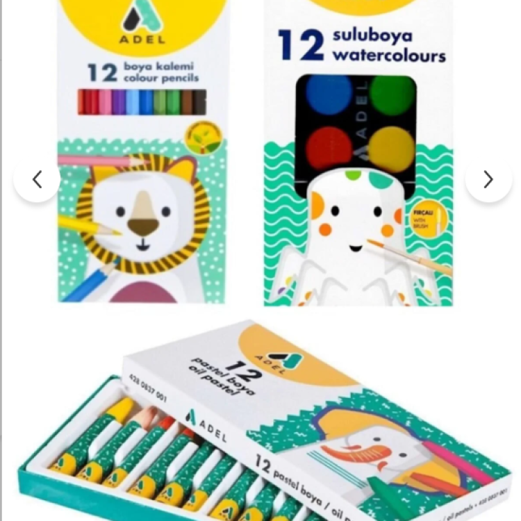 ADEL KURU-SULU-PASTEL 3LÜ BOYA SETİ