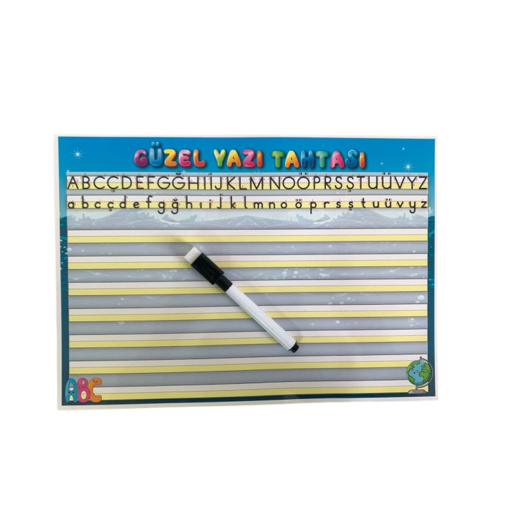 ODAK A4 KALEMLİ ALFABE YAZI ÇALIŞMA KARTI