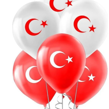 BALON BAYRAK AYYILDIZ KIRMIZI-BEYAZ (POŞET100) *23nisan BALON BAYRAK AYYILDIZ KIRMIZI-BEYAZ (POŞET100) *23nisan