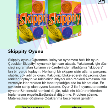 SKİPPİTY ZEKA YETENEK ODAKLANMA EL BECERİSİ SKİPPİTY ZEKA YETENEK ODAKLANMA EL BECERİSİ