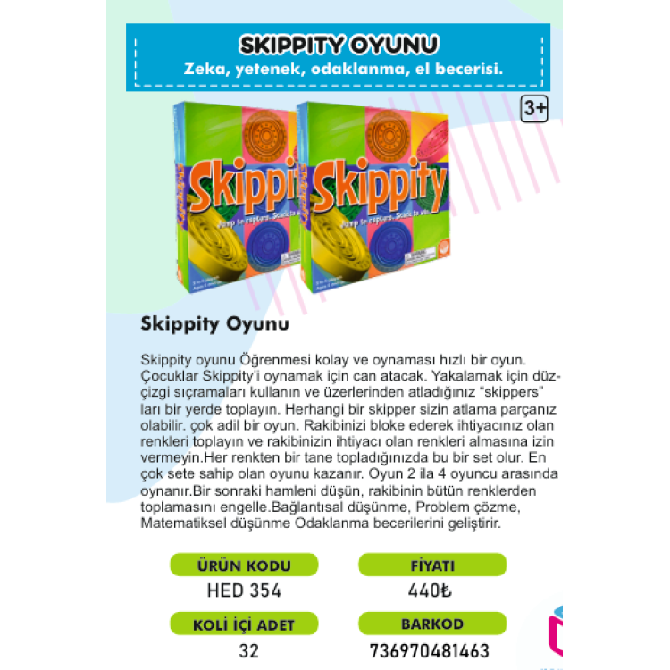 SKİPPİTY ZEKA YETENEK ODAKLANMA EL BECERİSİ