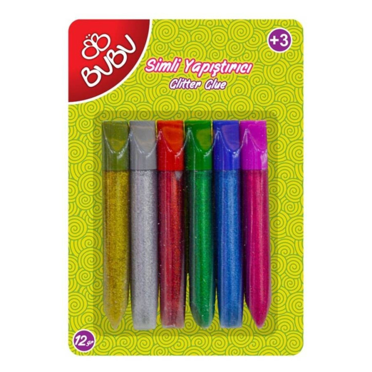 BU-BU SİMLİ YAPIŞTIRICI 13GR KARTELA 6LI SET