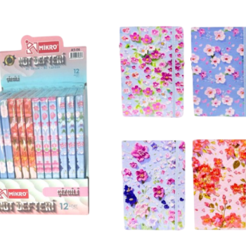 MİKRO A5-06 PASTEL FLOWERS 80 YAPRAK NOT DEFTERİ 12'Lİ MİKRO A5-06 PASTEL FLOWERS 80 YAPRAK NOT DEFTERİ 12'Lİ