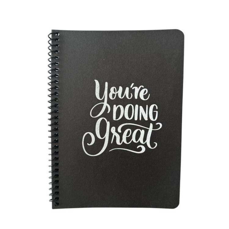 SİNGLE COLOR SİYAH DEFTER A5 SPİRALLİ 40YP