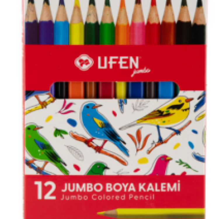 UFEN 12 RENK JUMBO KURU BOYA KALEMİ