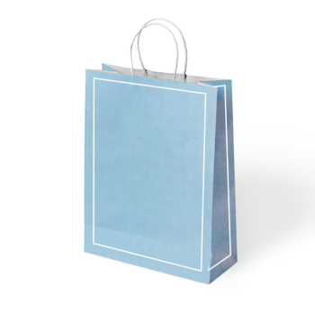25x12x31 Büküm Saplı Poşet -Makaron Mavi- 25x12x31 Büküm Saplı Poşet -Makaron Mavi-