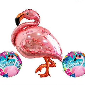 Flamingo Folyo Balon 3’lü Set 120 ve 45cm HELYUM Flamingo Folyo Balon 3’lü Set 120 ve 45cm HELYUM