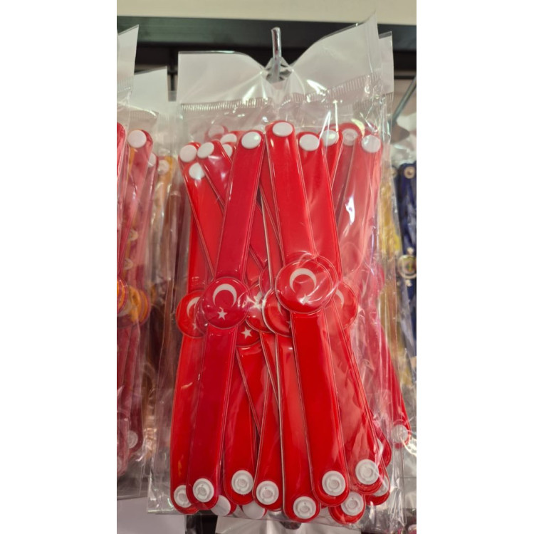 PLASTİK BİLEKLİK 24LÜ BAYRAK AYYDIZLI