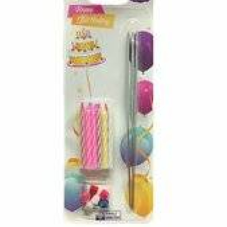 12'Lİ RENKLİ TEL MAYTAPLI PASTA MUM