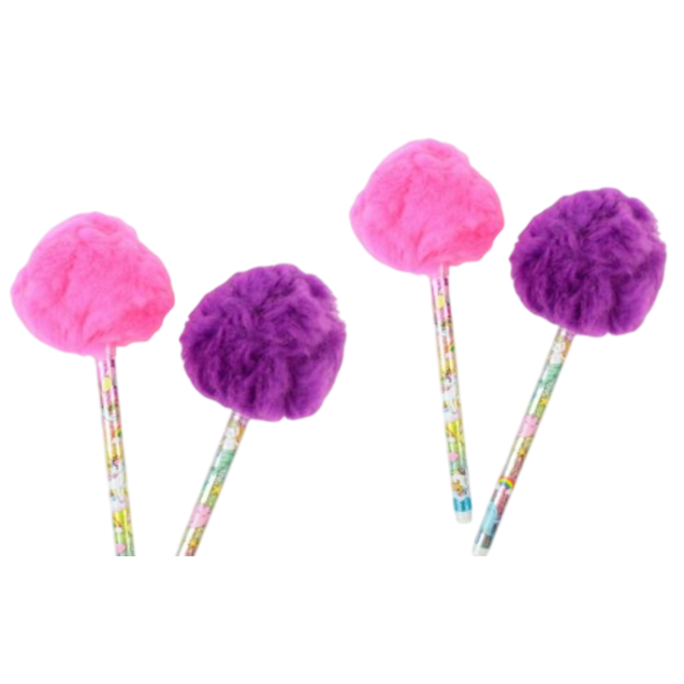 DOLPHIN POP-902 PELUŞ PONPON GEÇMELİ KALEM 12Lİ YUMURTLAYAN