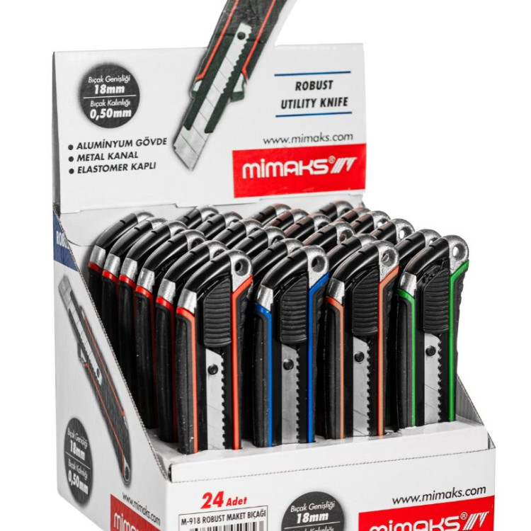 MİMAKS M-918 ROBUST MAKET BICAĞI GENİŞ/18MM 24LÜ