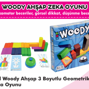 Hed Woody Ahşap 3 Boyutlu Geometrik  Zeka Oyunu Hed Woody Ahşap 3 Boyutlu Geometrik  Zeka Oyunu