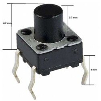 Tact Switch Buton 6×6-6 mm 4 Bacak Tact Switch Buton 6×6-6 mm 4 Bacak