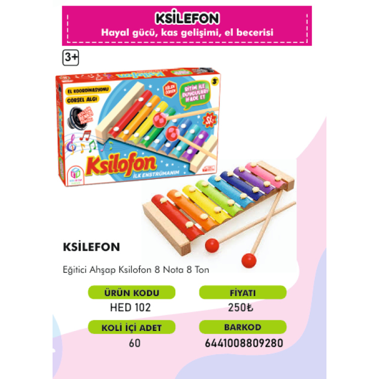 KSİLEFON AHŞAP 8Lİ