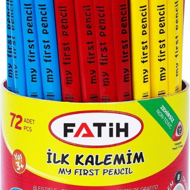 FATİH 12042 JUMBO ÜÇGEN İLK KALEMİM RENKLİ 72'Lİ
