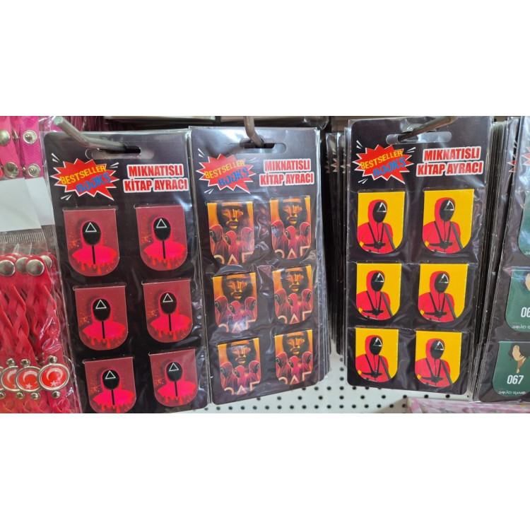 SQUİD GAME KİTAP AYRACI 6LI